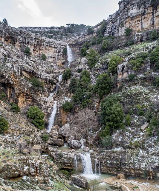 The Land of Waterfalls 🏞️❄️...  jezzine  lebanon  dji  drones ... (Jezzine District)
