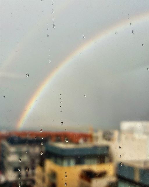 The only way to see a Rainbow is to look through the... (Downtown, Beirut, Lebanon)