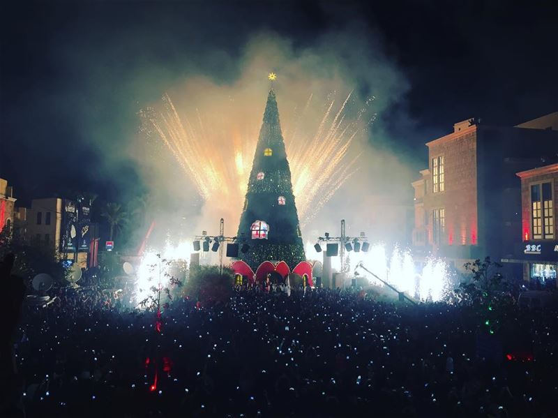 The opening of Christmas Light decoration 🎄🎅 (Byblos, Lebanon)