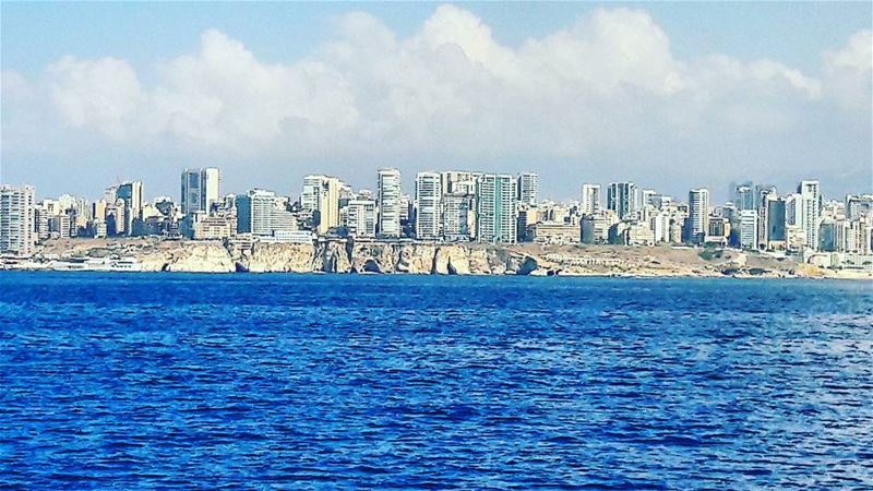 The Raouché area as seen from the open sea