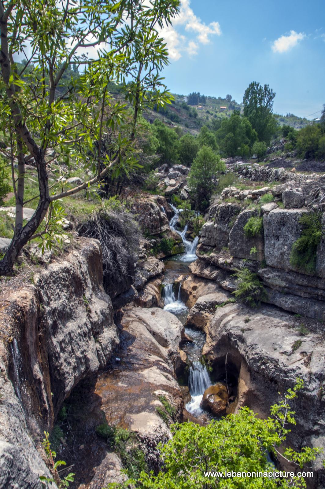 The River Leading to the 3 Bridges Waterfall and Sink Hole Called Belou3 Bal3a (Chatine, Lebanon)