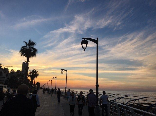 The skies of Beirut are a canvas 👩🏻‍🎨 “Beirut is the Elizabeth Taylor... (Ain El Mreisse, Beyrouth, Lebanon)