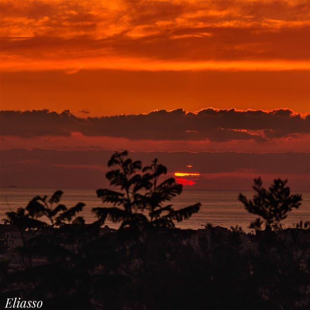 .–––––––––––––––––––––––––––––––––––The sky takes on shades of orange... (Baabda)