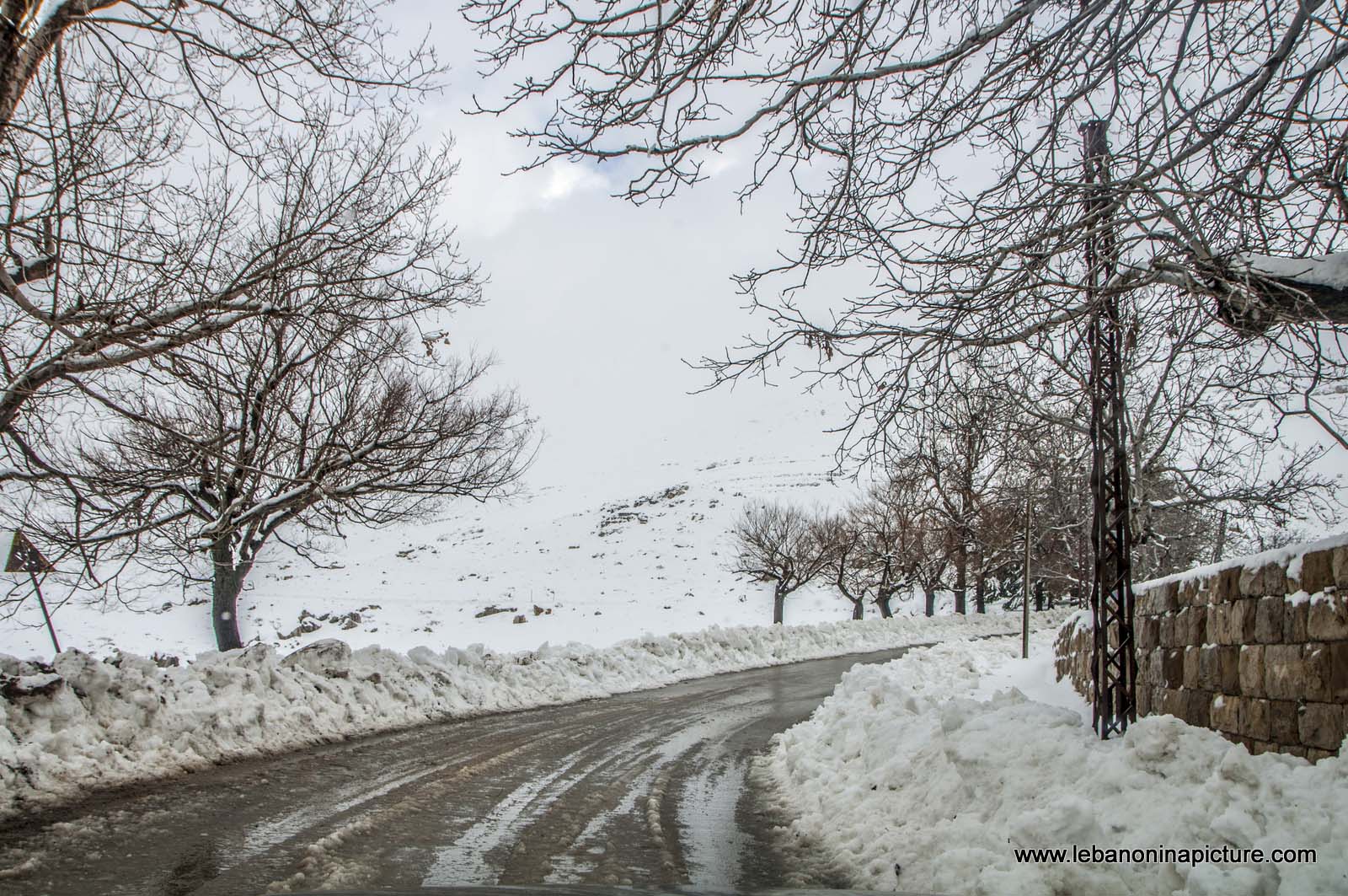 The Snowy Road of Qanat Bakich - Faqra (Qanat Bakich, Lebanon)