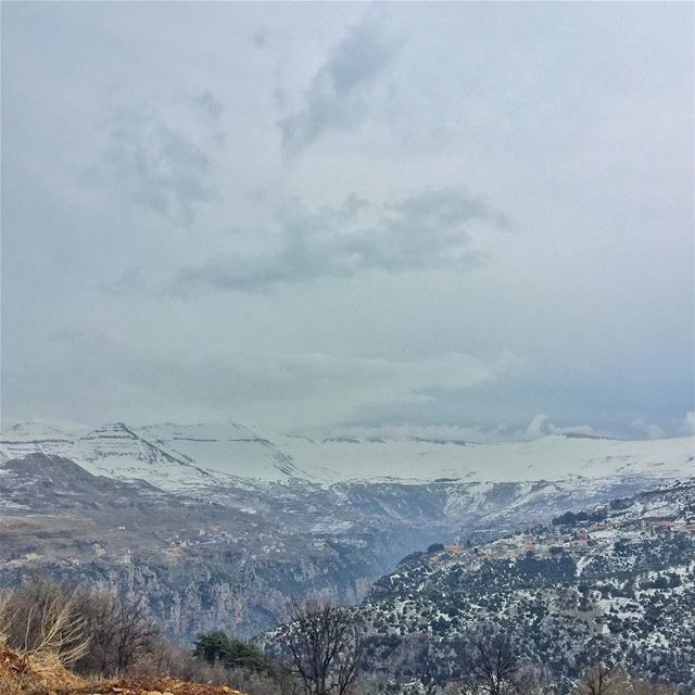 The storm is here🌨 (Bcharré, Liban-Nord, Lebanon)