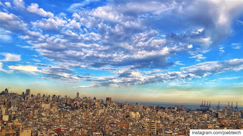 The sun always shines after the storm🌤☁️ beirut sky clouds nature... (Beirut, Lebanon)