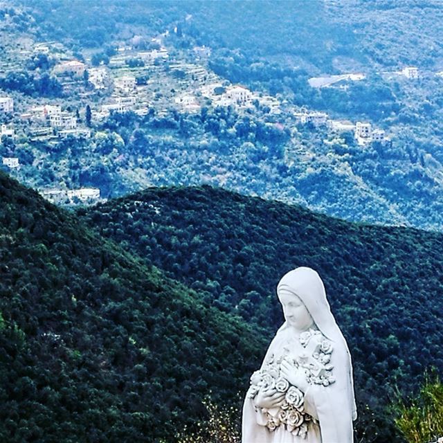 The Virgin guarding over the valley lebanontraveler   lebanoninapicture  ... (Smar Jubayl, Liban-Nord, Lebanon)