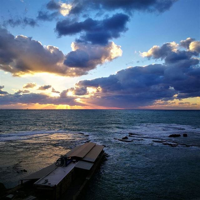 Today's magical  sunset as seen from @byblossurmer  clouds  cloudporn ...