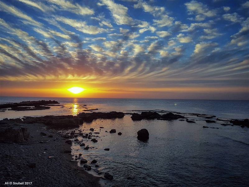  today  sunset  beach  sea  tyre  southlebanon  clouds  sky  sun  waves  ... (Tyre, Lebanon)