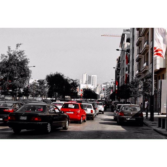 Too much  traffic  beirut  lebanon  red  cars  wearelebanon ...