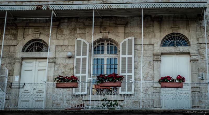  traditional  old  lebanese  house  balcony  doors  window  stone  home ... (Jounieh - Lebanon)