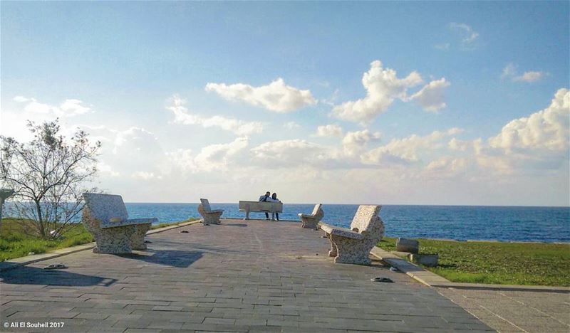  tyre  sea  clouds  sky  winter  perspective  southlebanon  love  blue ... (Tyre, Lebanon)