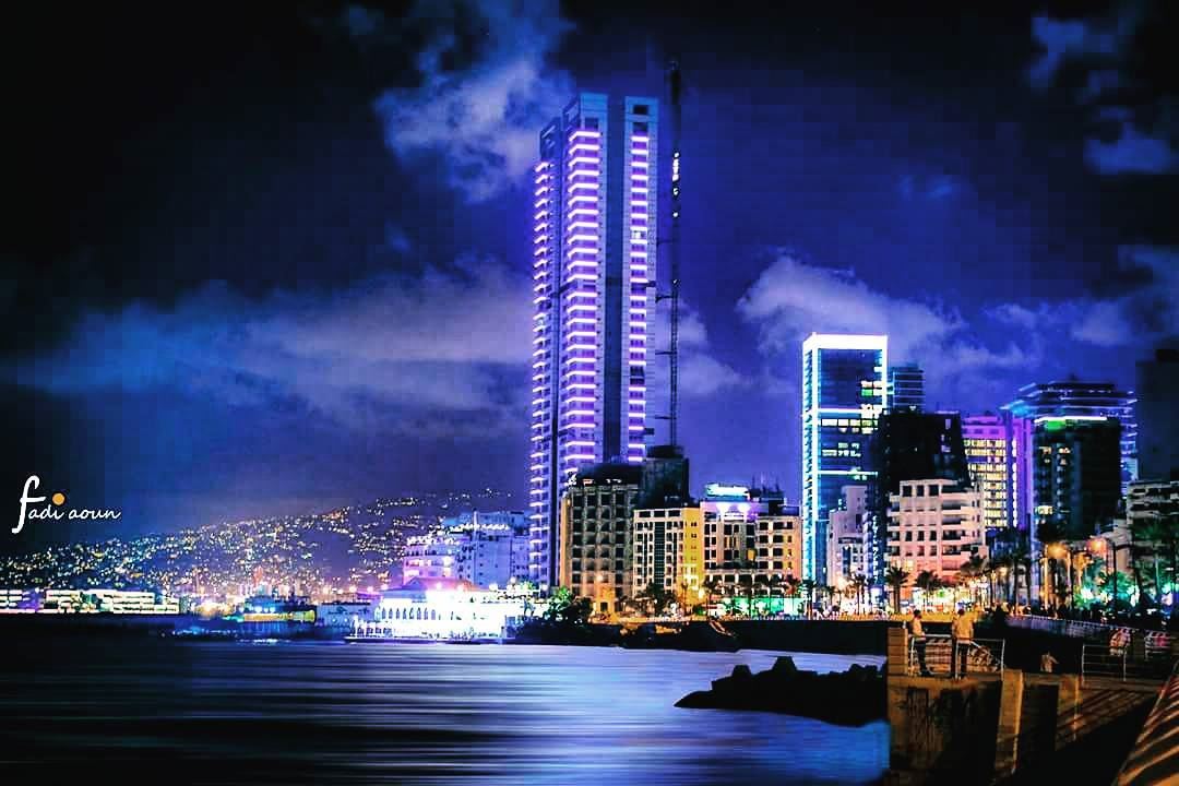 View from Manara overlooking Beirut  photo  beirut  Lebanon  night  sky ...