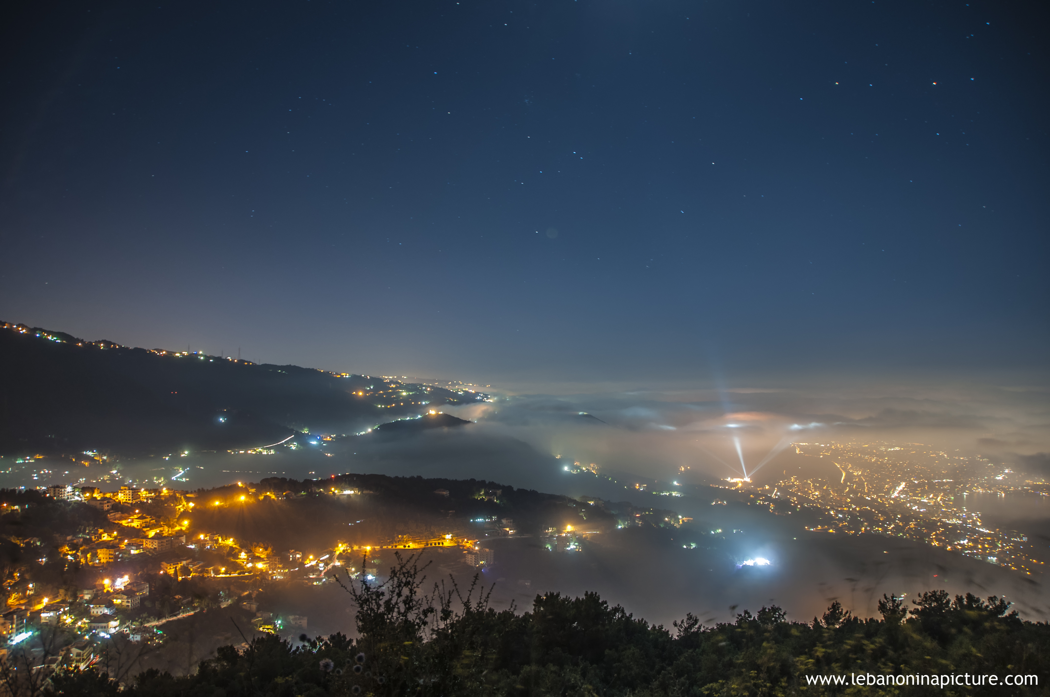 View of City Lights From Top