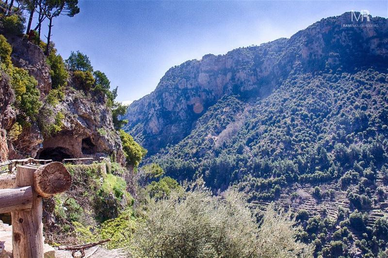 When FFa walks Lebanon team members were walking in kadisha they stopped... (Kadisha Valley)