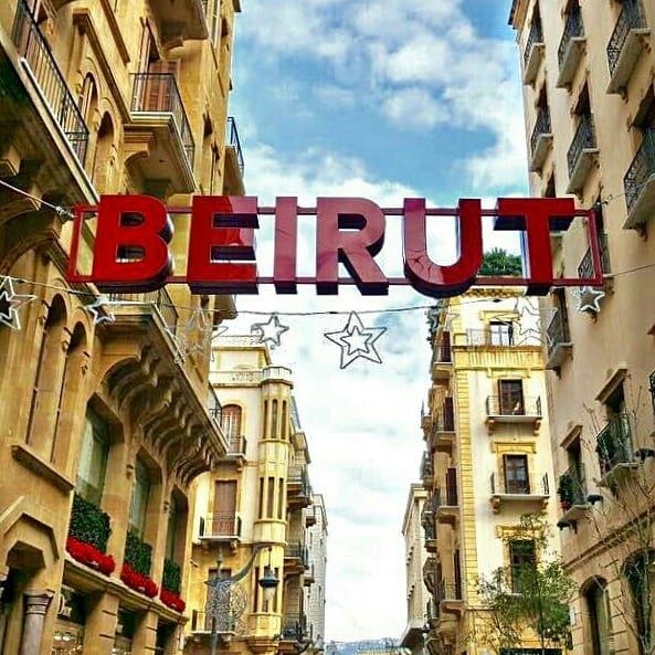 Who beats you Beirut in the East when you wear your Christmas clothe🎄🎊❤... (Beirut Down Town)