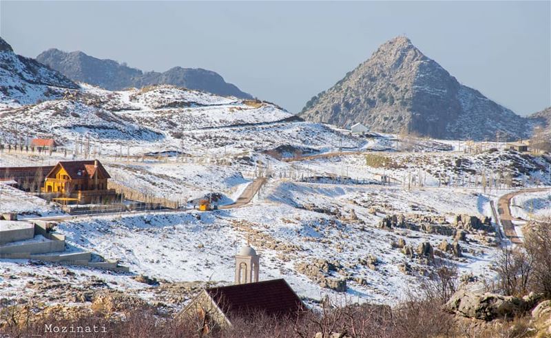  winter snow snowy landscaping landscape travelphotography... (El Laklouk, Mont-Liban, Lebanon)