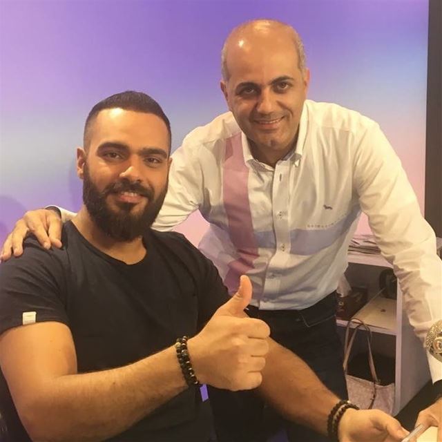 With the star Joseph Attieh. radio alrabia1078 interview lebanon ajman...