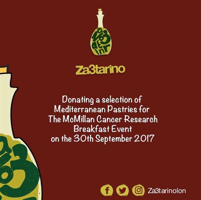 Za3tarino Will be Donating a Selection of Mediterranean Pastries for the...