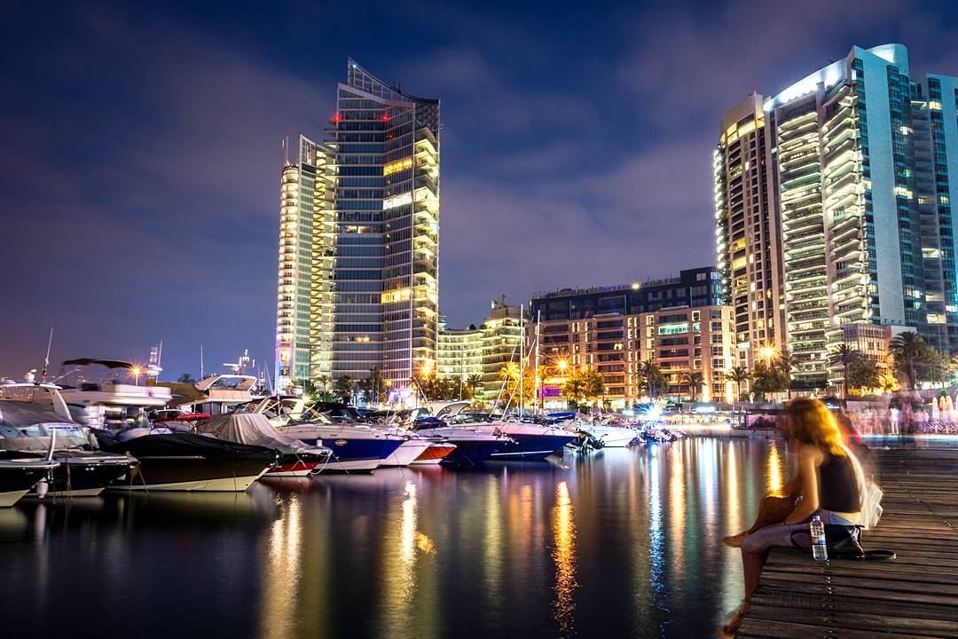 .Zeitouna Bay at night | 60" Long exposure shot | Good afternoon IGers. .... (Zeitouna Bay, Beirut , Lebanon)