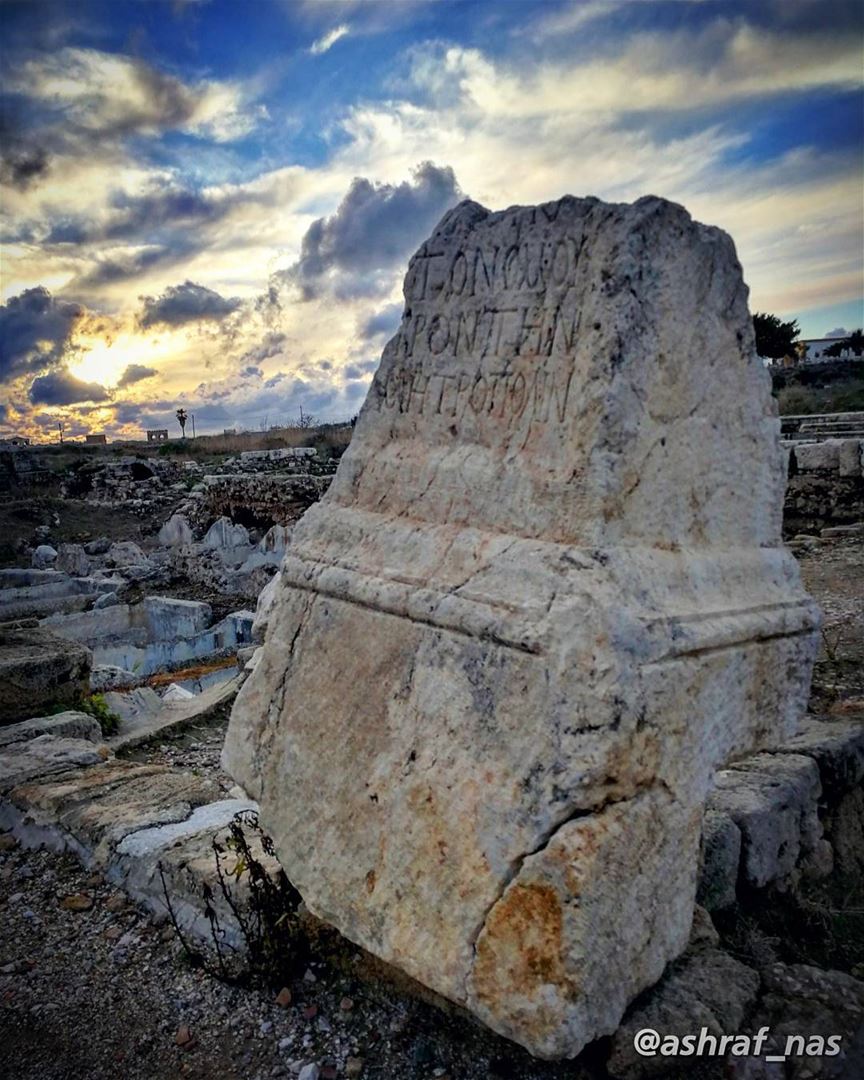 لي صخرة علقتبالنجم أسكنها...طارت بها الكتبقالت تلك لبنان...... (Roman ruins in Tyre)